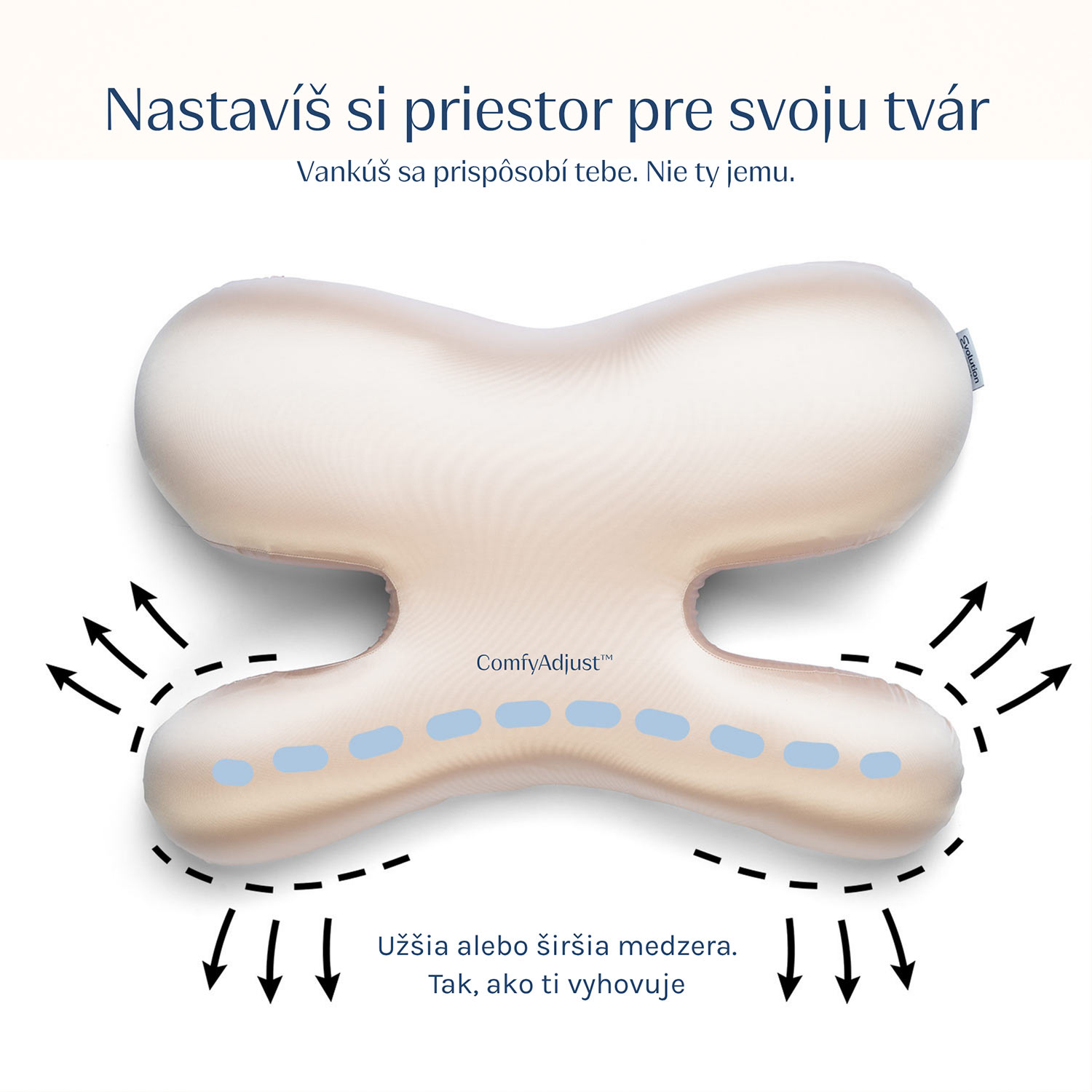 Vankúš prispôsobený tvaru hlavy