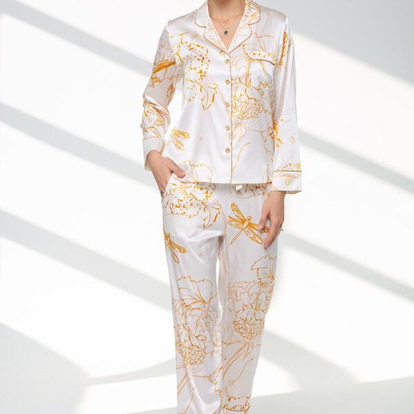 Hedvábné pyžamo PEONY PEARL 35 Feel the Silk 3