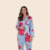 Hedvábné pyžamo PEONY BLUE 65 PEONY BLUE 1